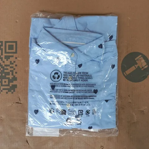 BAGGED LAND'S END OXFORD SHIRT IN BLUE SIZE XS