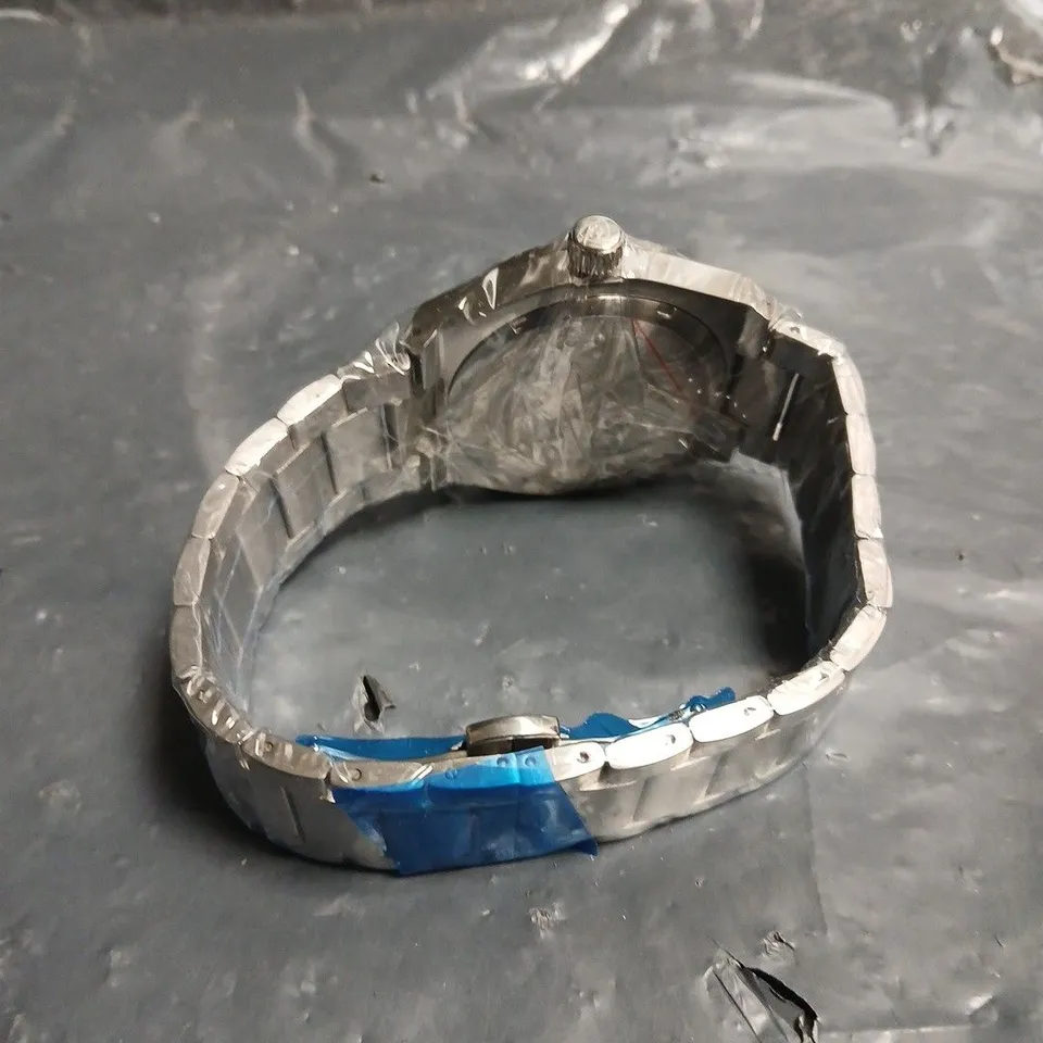 MENS BERNARD REINHARDT WATCH – BLACK DIAL – STAINLESS STEEL CASE & STRAP