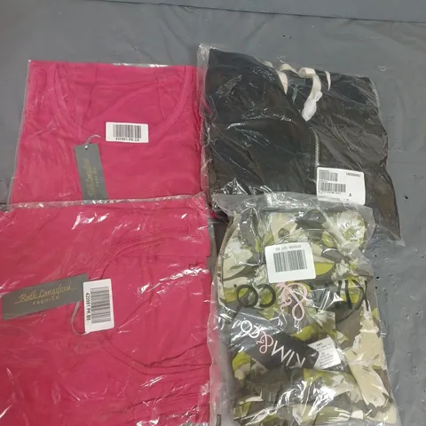 APPROXIMATELY 25 ASSORTED CLOTHING ITEMS TO INCLUDE TOPS, DRESSES , JACKETS  ETC