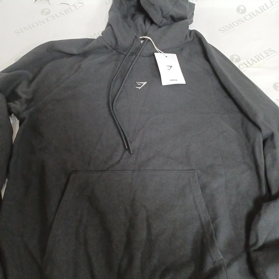 GYMSHARK TRAINING HOODIE IN BLACK - SMALL