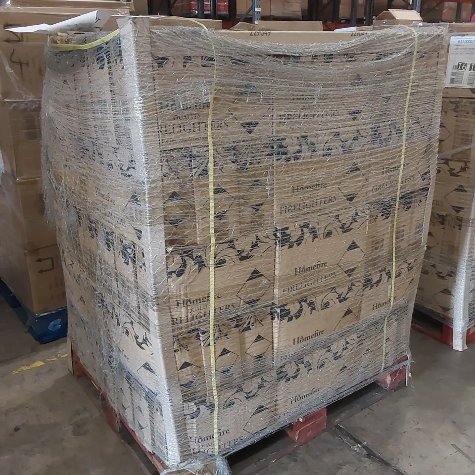 PALLET OF APPROX 97 BRAND NEW CASES OF HOMEFIRE FIRELIGHTERS // 24 PACKS PER CASE, 12 FIRELIGHTERS PER PACK