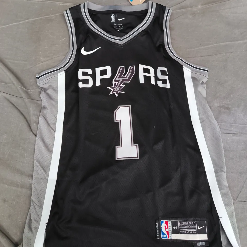 NIKE SPURS BASKETBALL JERSEY IN BLACK (WEMBANYAMA - #1) - MEDIUM