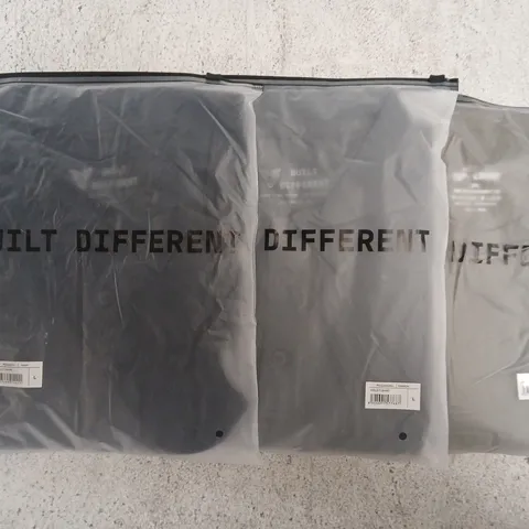 SET OF APPROXIMATELY 10 ASSORTED BUILT DIFFERENT T-SHIRTS/SHIRTS IN VARIOUS COLOURS AND SIZES