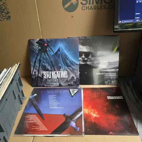 APPROXIMATELY 15 ASSORTED VINYLS INCLUDING STU KEATING , REUBENS DAUGHTERS , ALICE COOPER AND DJ STEPHANO 