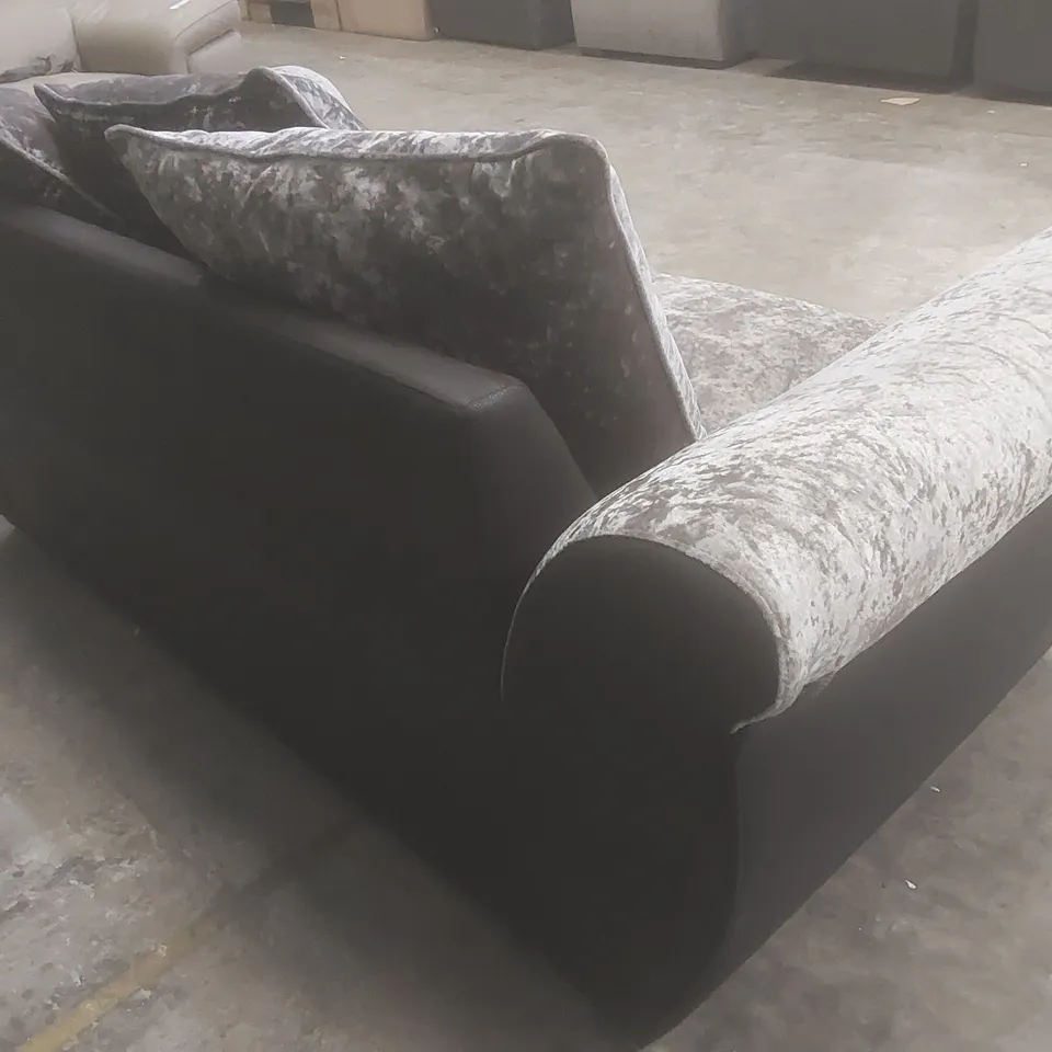 DESIGNER CRUSHED VELVET UPHOLSTERED SOFA