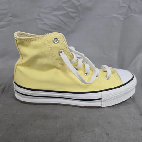 CONVERSE CHUCK TAYLOR ALL STAR HIGH-TOP SNEAKERS – YELLOW - UK SIZE 3.5