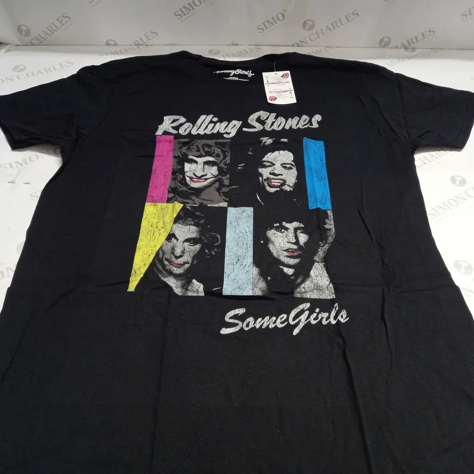 ROLLING STONES SOME GIRLS UNISEX T-SHIRT IN BLACK - XL