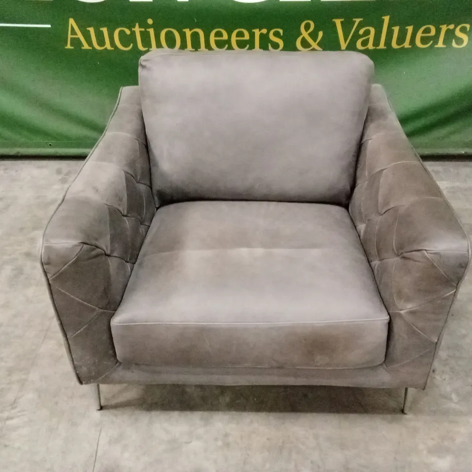 QUALITY DESIGNER ITALIAN MADE ARES LEATHER ARMCHAIR
