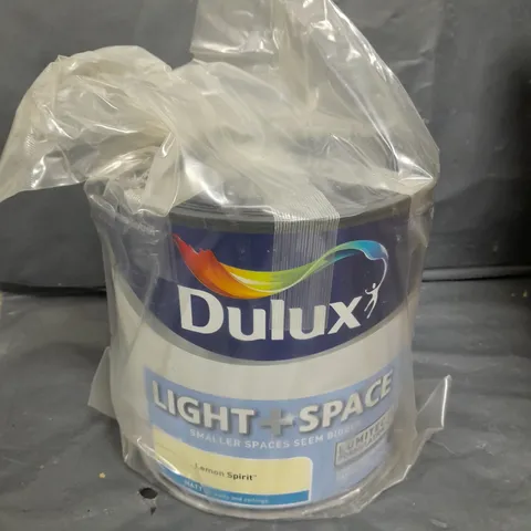 SEALED DULUX LIGHT + SPACE MATT PAINT - 2.5L - LEMON SPIRIT  