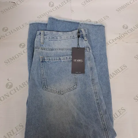 IZABEL LONDON MIDI DENIM SLIT SKIRT SIZE 12