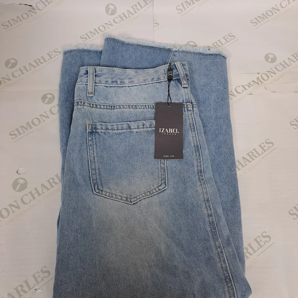 IZABEL LONDON MIDI DENIM SLIT SKIRT SIZE 12