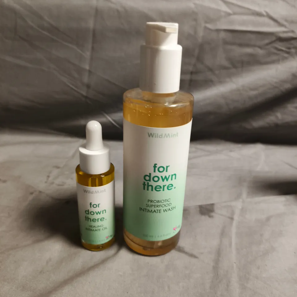 WILDMINT FOR DOWN THERE PROBIOTIC INTIMATE WASH + HEALING INTIMATE OIL (SET OF 2)
