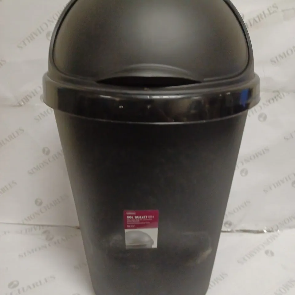 WHITEFURZE 50L BULLET BIN - BLACK / COLLECTION ONLY