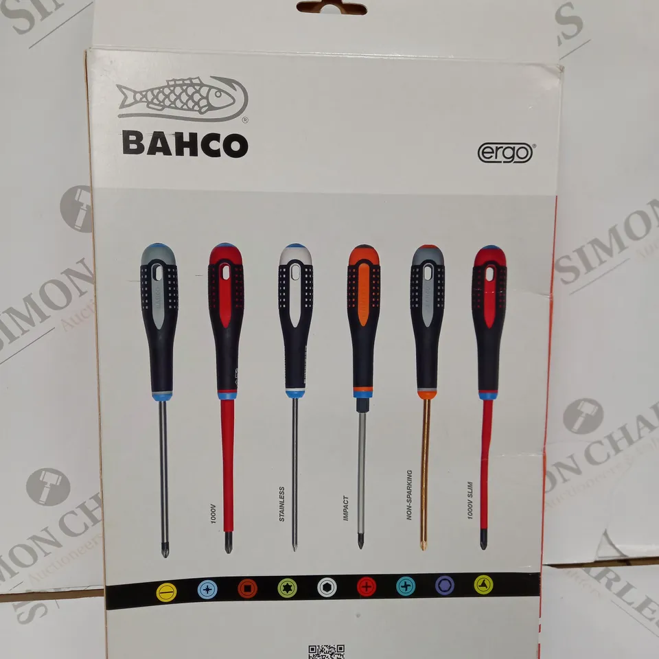 BAHCO BE-9884S MIXED INSULATED ERGO SCREWDRIVER SET 6 PIECE