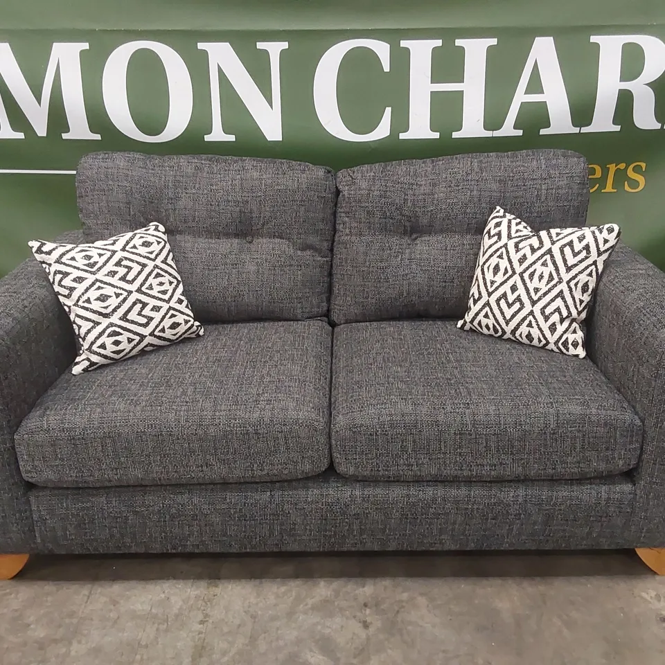PRENT FABRIC 2 SEATER SOFA - CHARCOAL  RRP £879