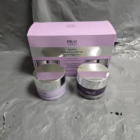 BOXED PRAI BEAUTY AGELESS THROAT & DECOLLETAGE DAY & NIGHT DUO 2X50ML