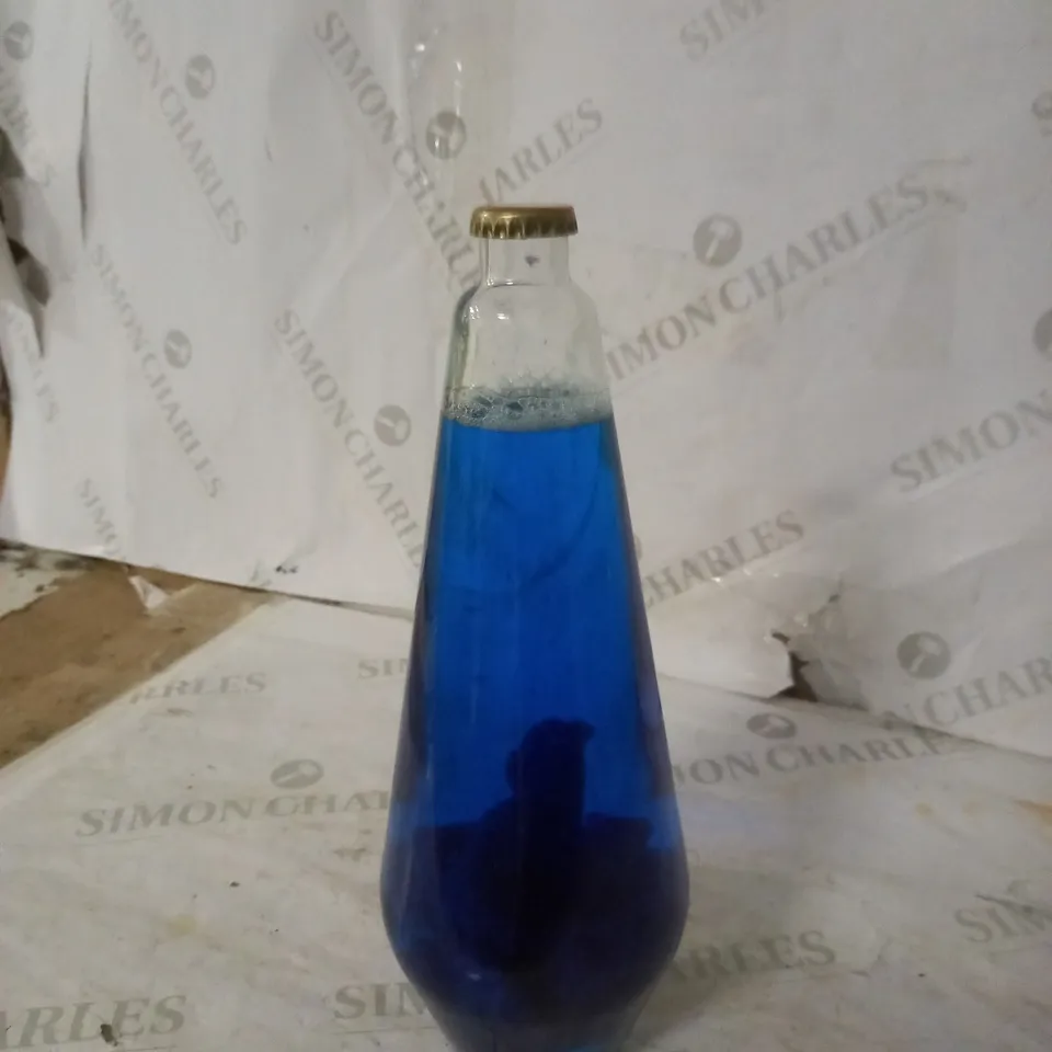 LAVA LAMP 17 INCH CERAMIC DIP GLAZE, BLUE/PURPLE