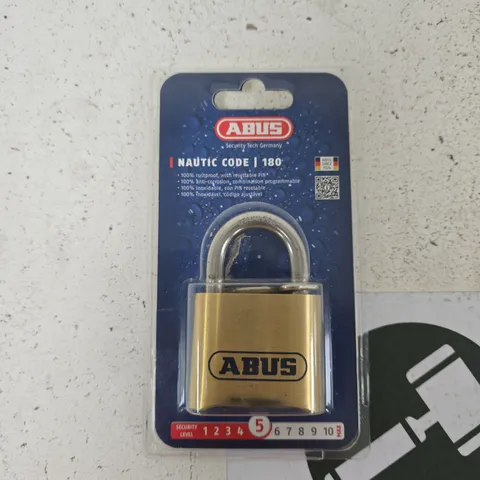 ABUS NAUTIC CODE 180 PADLOCK – WEATHERPROOF COMBINATION LOCK (IN PACKAGING)