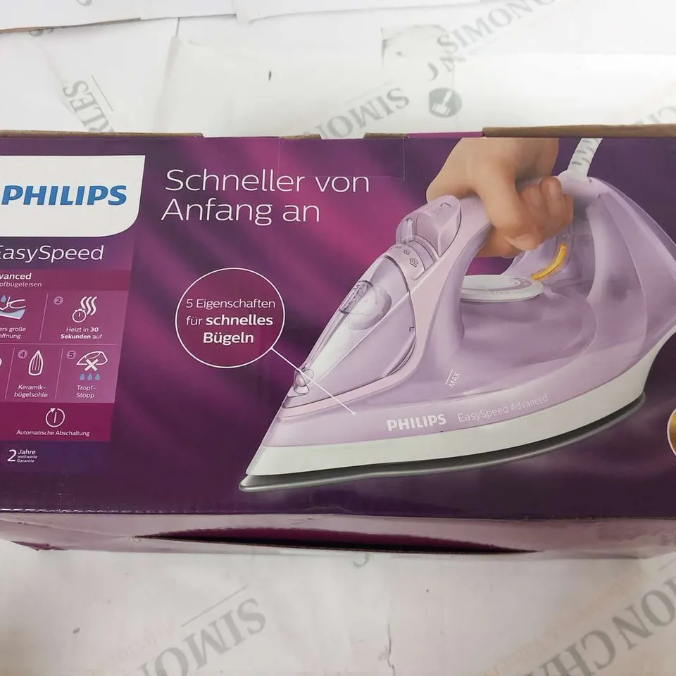 BOXED PHILIPS EASY SPEED ADVANCED STEAM IRON