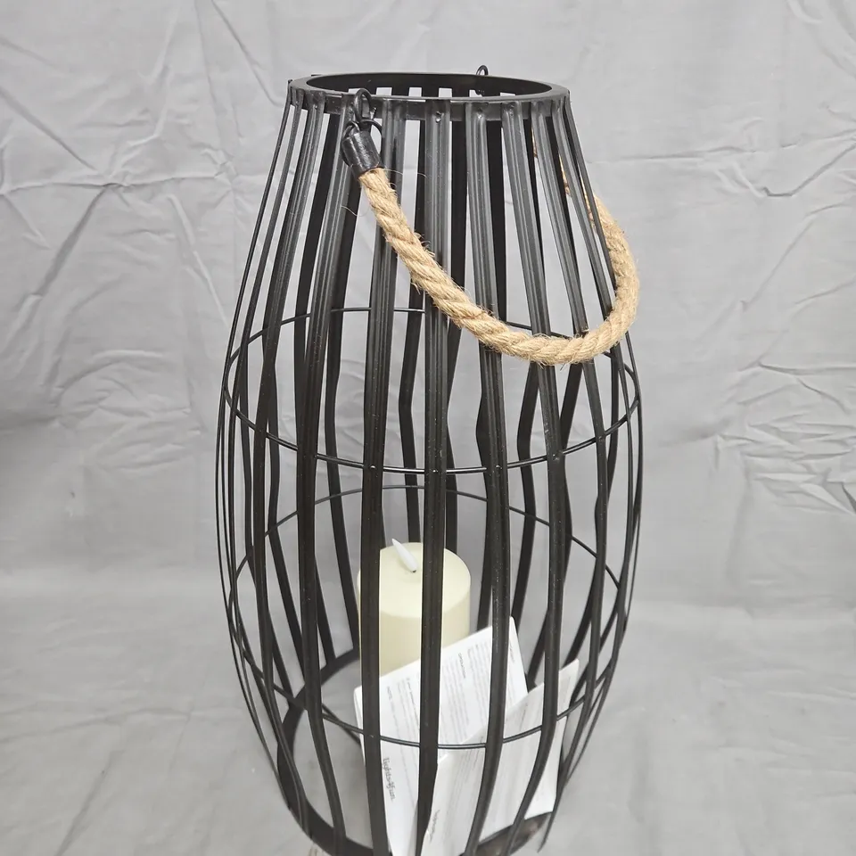 LIGHTS4FUN CANBERRA LANTERN & TRUGLOW CANDLE SET