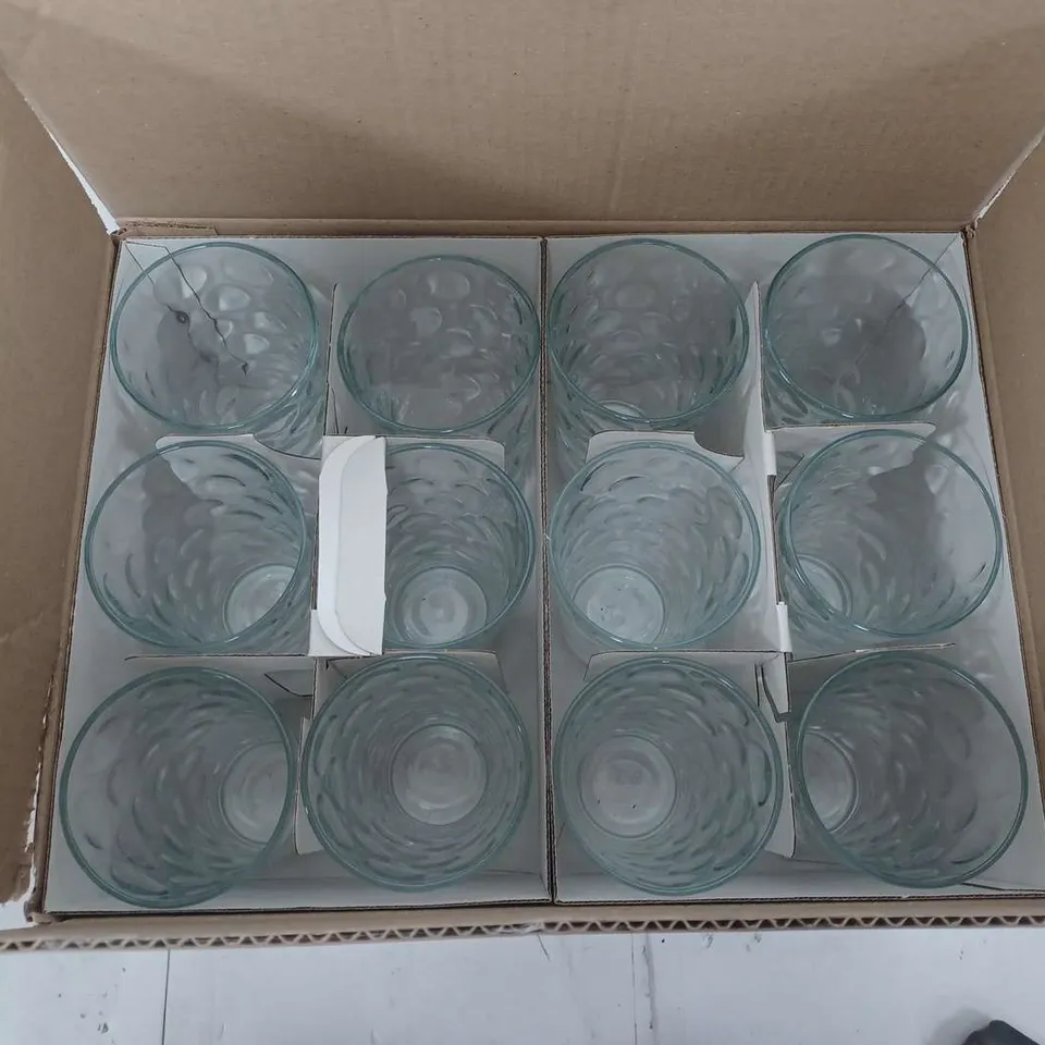 BRAND NEW BOXED DINING GLASSES - 12 PER BOX - COLLECTION ONLY 
