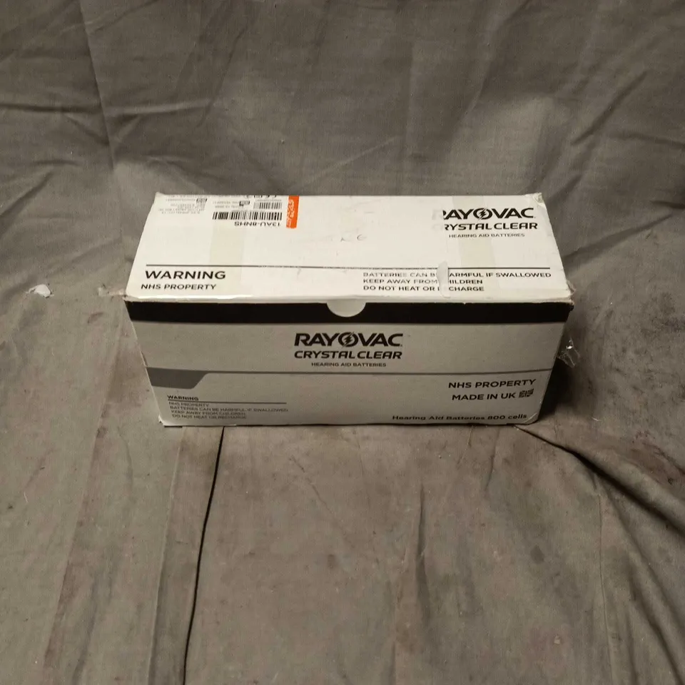 RAYOVAC CRYSTAL CLEAR HEARING AID BATTERIES – SIZE 13 (10 X 80 CELLS) – MADE IN UK, NHS PROPERTY 