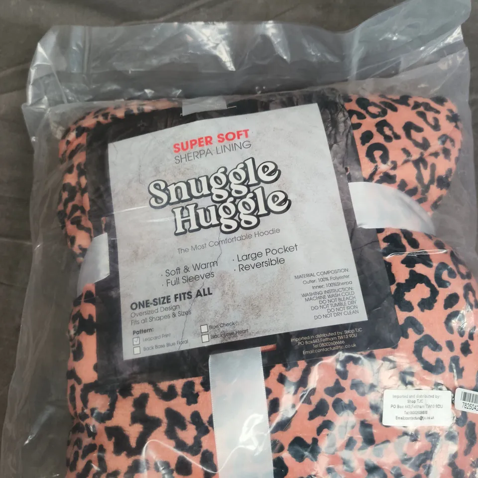 SNUGGLE HUGGLE LEOPARD PRINT SHERPA HOODIE – ONE SIZE 