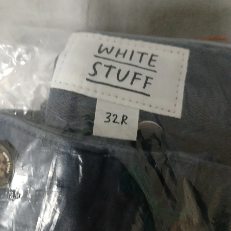 WHITE STUFF SUTTON ORGANIC CHINO TROUSER - DARK NAVY, UK 32R