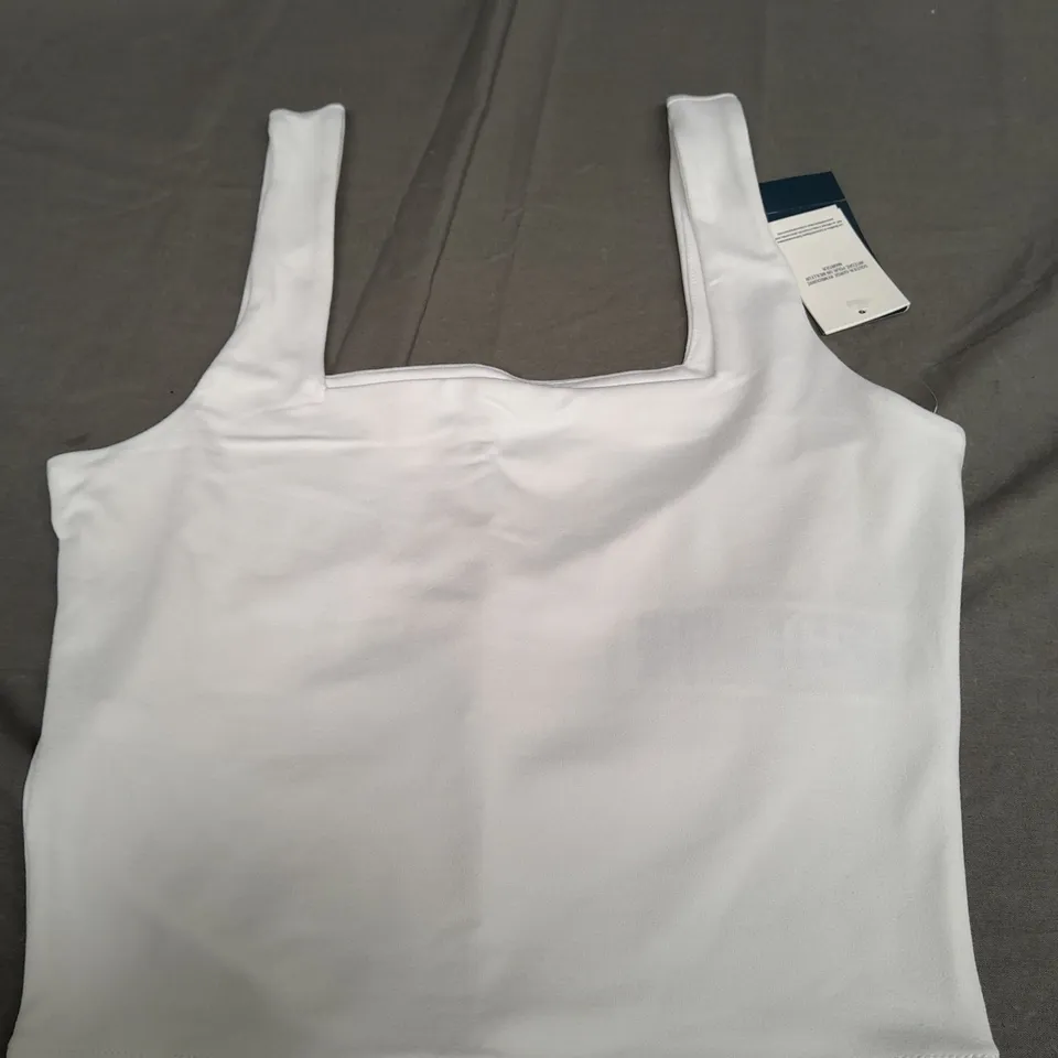 HOLLISTER WHITE CROPPED TANK TOP - XS