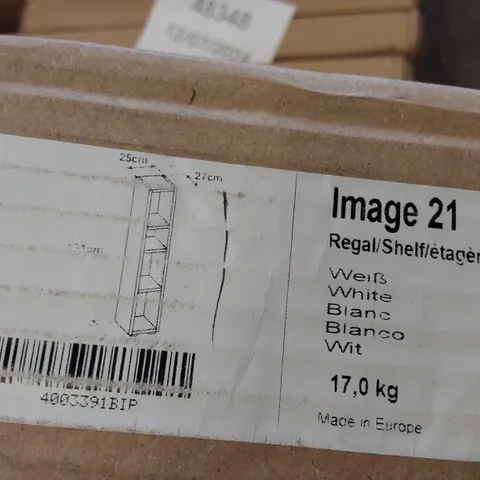 BOXED REGAL WHITE SHELVING UNIT (1 BOX)