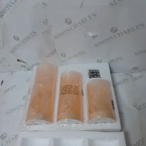 BOXED SET OF 3 PRE-LIT CYLINDERS