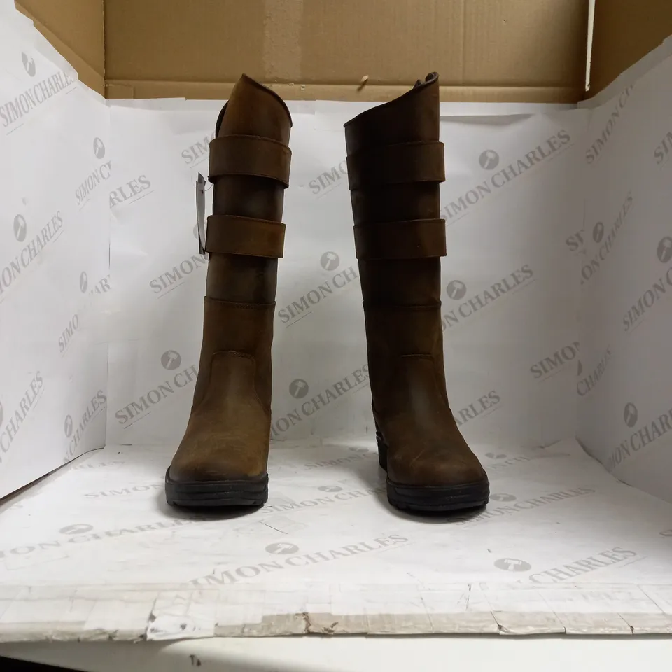 RHINEGOLD JUNIOR COLORADO COUNTRY BOOT BROWN UK 4 