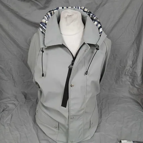 GAMMON GREY HOODED JACKET – SIZE M (MEDIUM) – STYLED IN ITALY