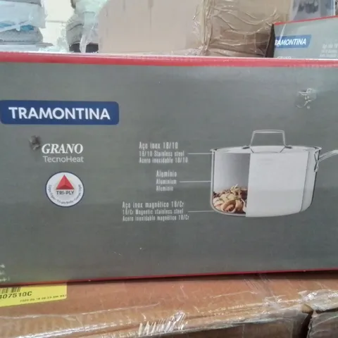 BOXED TRAMONTINA STAINLESS STEEL SAUCEPAN 