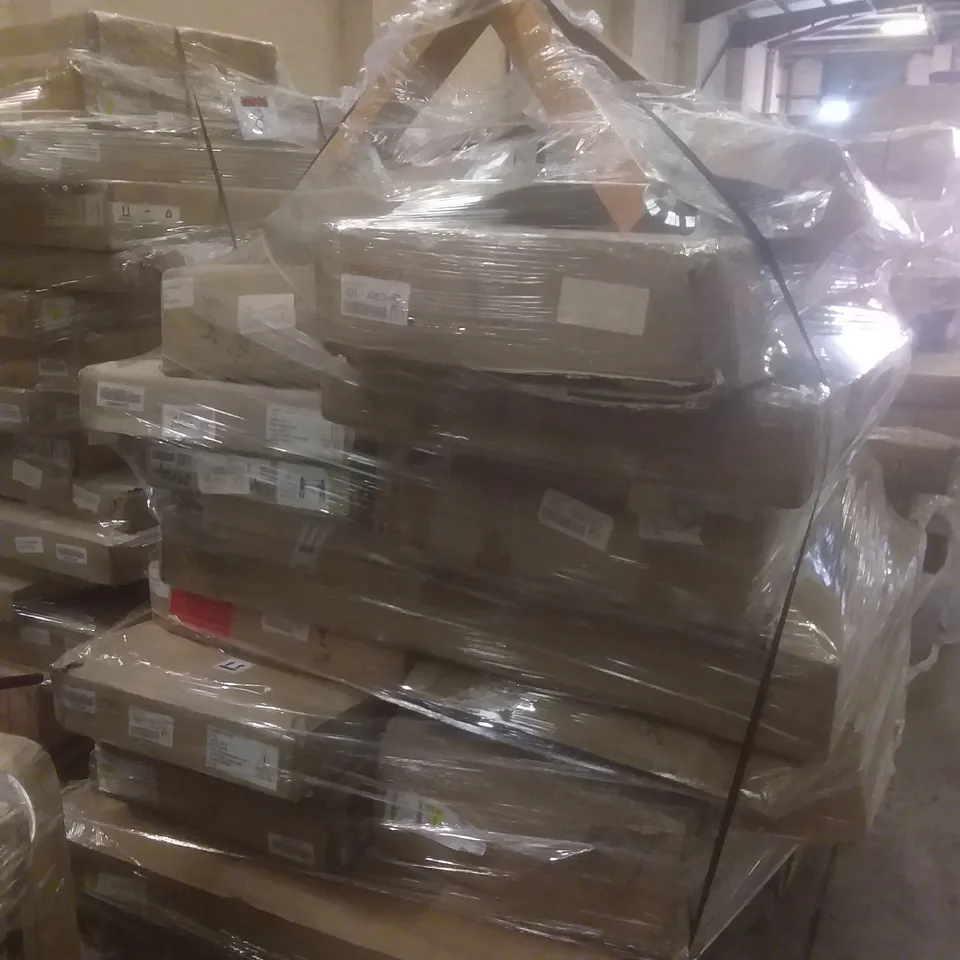 PALLET OF ASSORTED INCOMPLETE FLAT PACK FURNITURE ITEMS