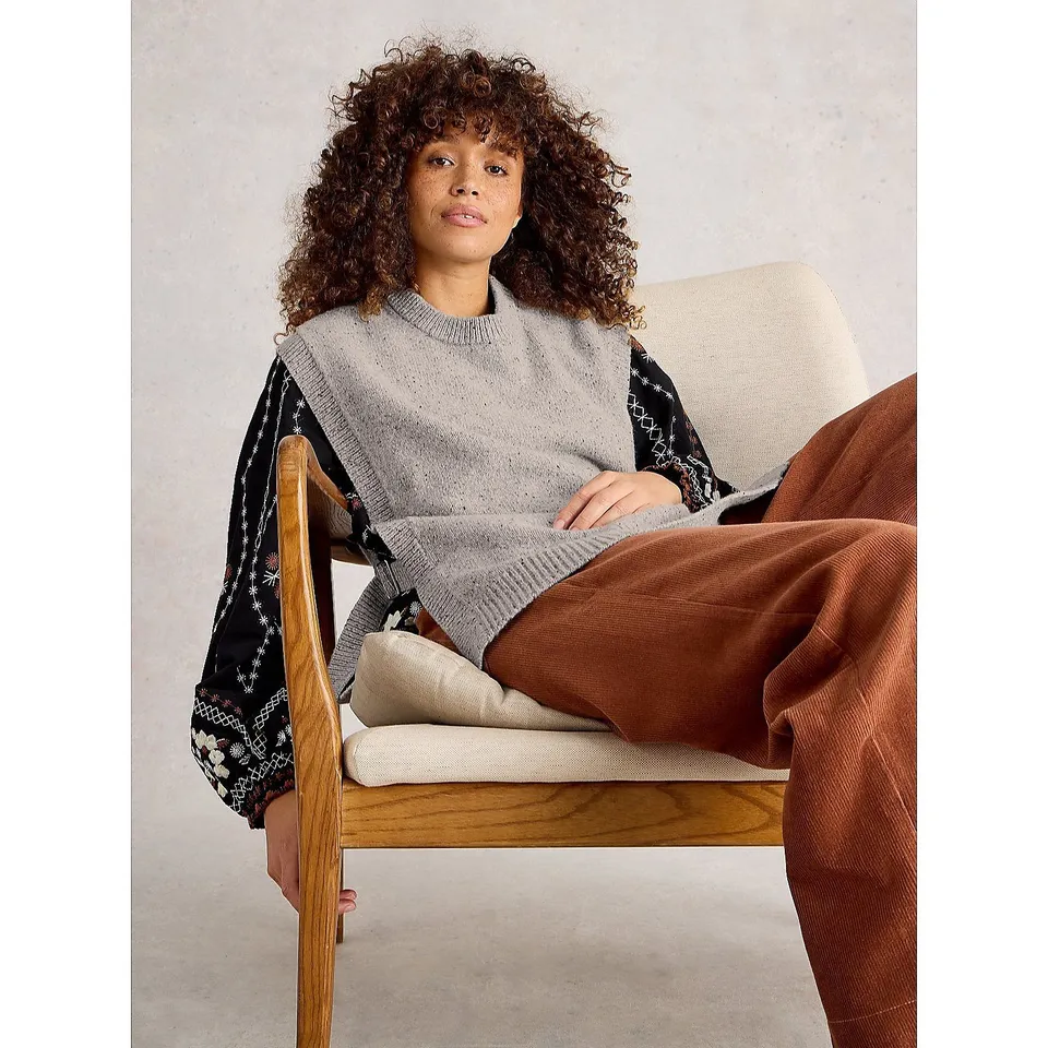 WHITE STUFF TANYA TABARD PONCHO - SMALL 