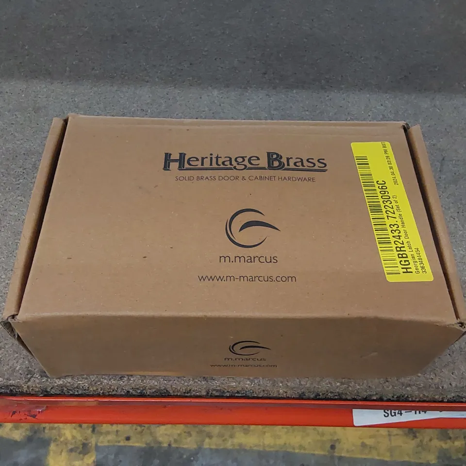BOXED HERITAGE BRASS GEORGIAN LATCH DOOR HANDLE - SET OF 2 (1 BOX)