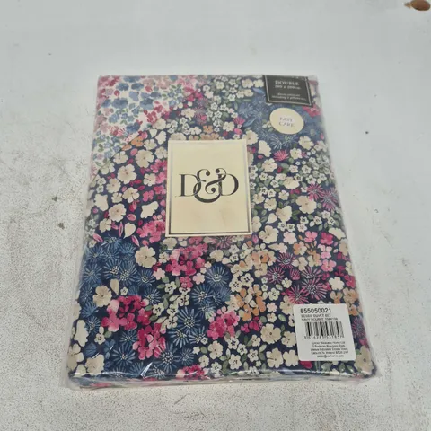 UW HOME D&D HOME BESSIE DUVET SET NAVY DOUBLE 