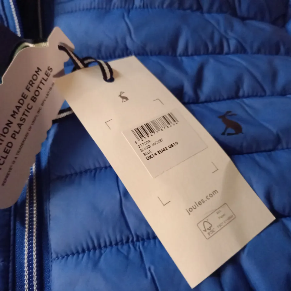 JOULES SNUG JACKET IN BLUE - UK 14