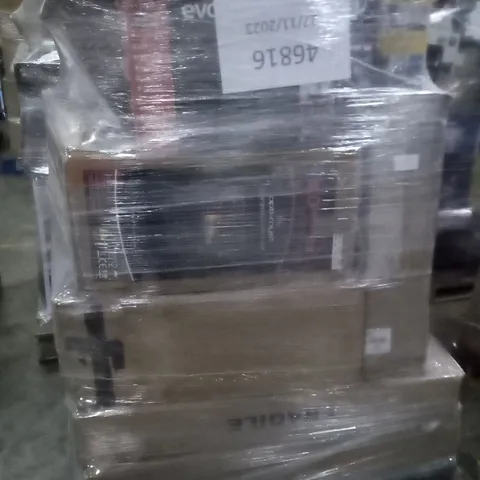PALLET OF APPROXIMATELY 15 ASSORTED ELECTRICAL ITEMS TO INCLUDE LAWNMOWERS, STOVES , ETC