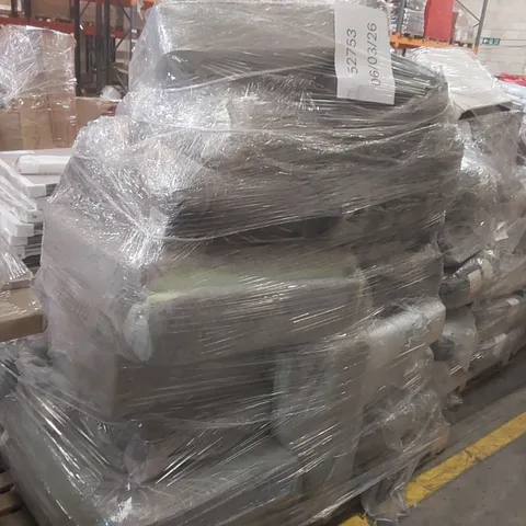 PALLET CONTAINING A LARGE QUANTITY OF ASSORTED FURNITURE PARTS INCLUDING: SOFA CUSHIONS ECT