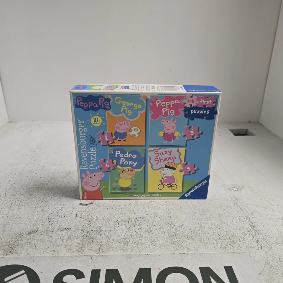 RAVENSBURGER PEPPA PIG PUZZLES – MY FIRST PUZZLES, 4 CHUNKY JIGSAWS
