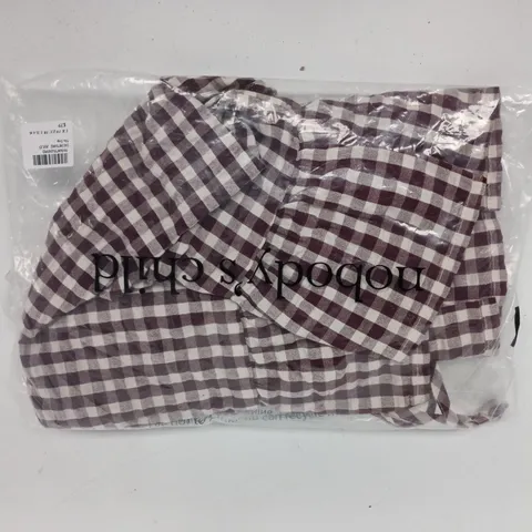 BAGGED NOBODY'S CHILD SIA TOP IN RED CHECK SIZE UK 10