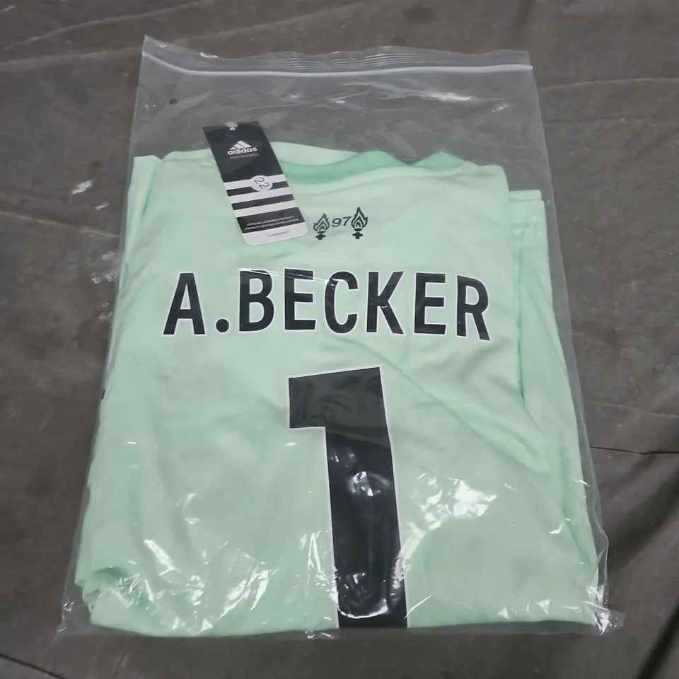 LIVERPOOL FC GOALKEEPER JERSEY - A.BECKER 1 - SIZE 22