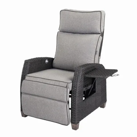 BOXED GRAND PATIO EXTRA-LONG WICKER RECLINER WITH CUSHION (1 BOX)
