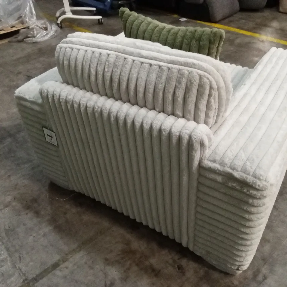 COSY FAUX FUR FABRIC ARMCHAIR RRP £849