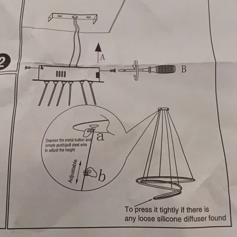 BOXED MODERN PENDANT LIGHT FIXTURE - GOLD/WHITE (1 BOX)