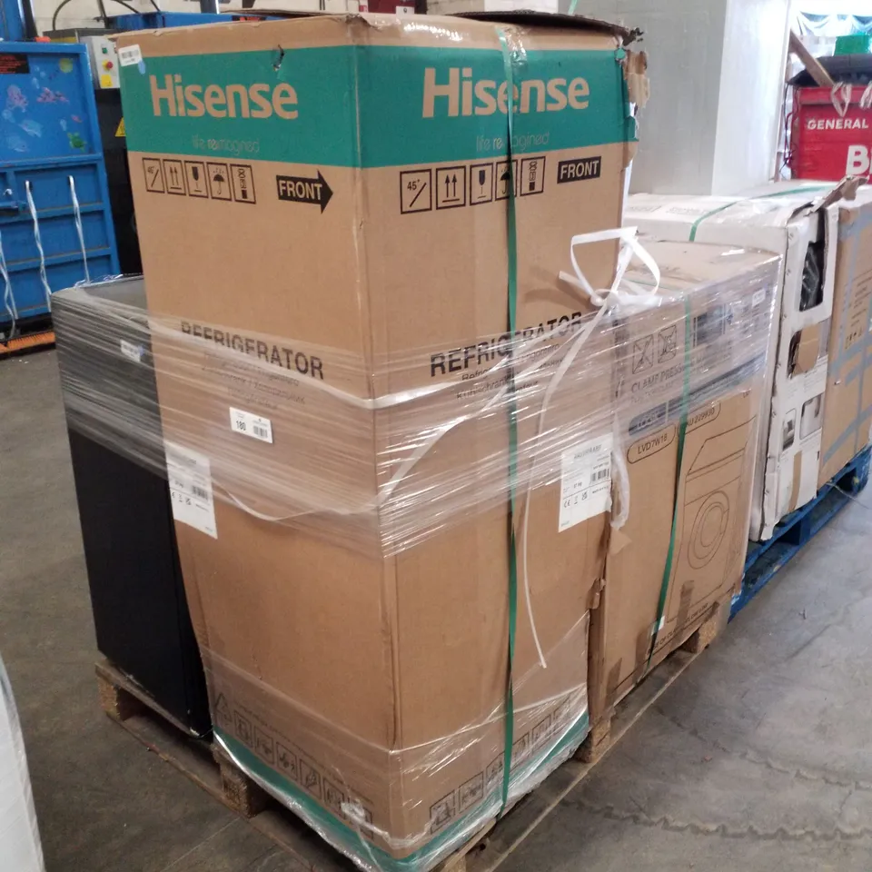 PALLET OF APPROXIMATELY 4 UNPROCESSED RAW RETURN WHITE GOODS TO INCLUDE;