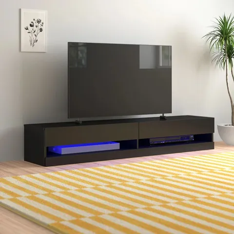 BOXED ALLON TV STAND 180cm - BLACK // MODEL: GAL180GBG (1 BOX)
