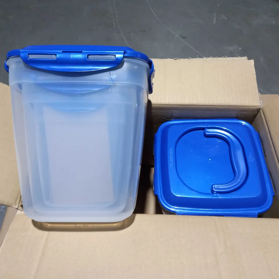 LOCK & LOCK NESTABLE PANTRY STORAGE CONTAINER SET - COBALT BLUE 